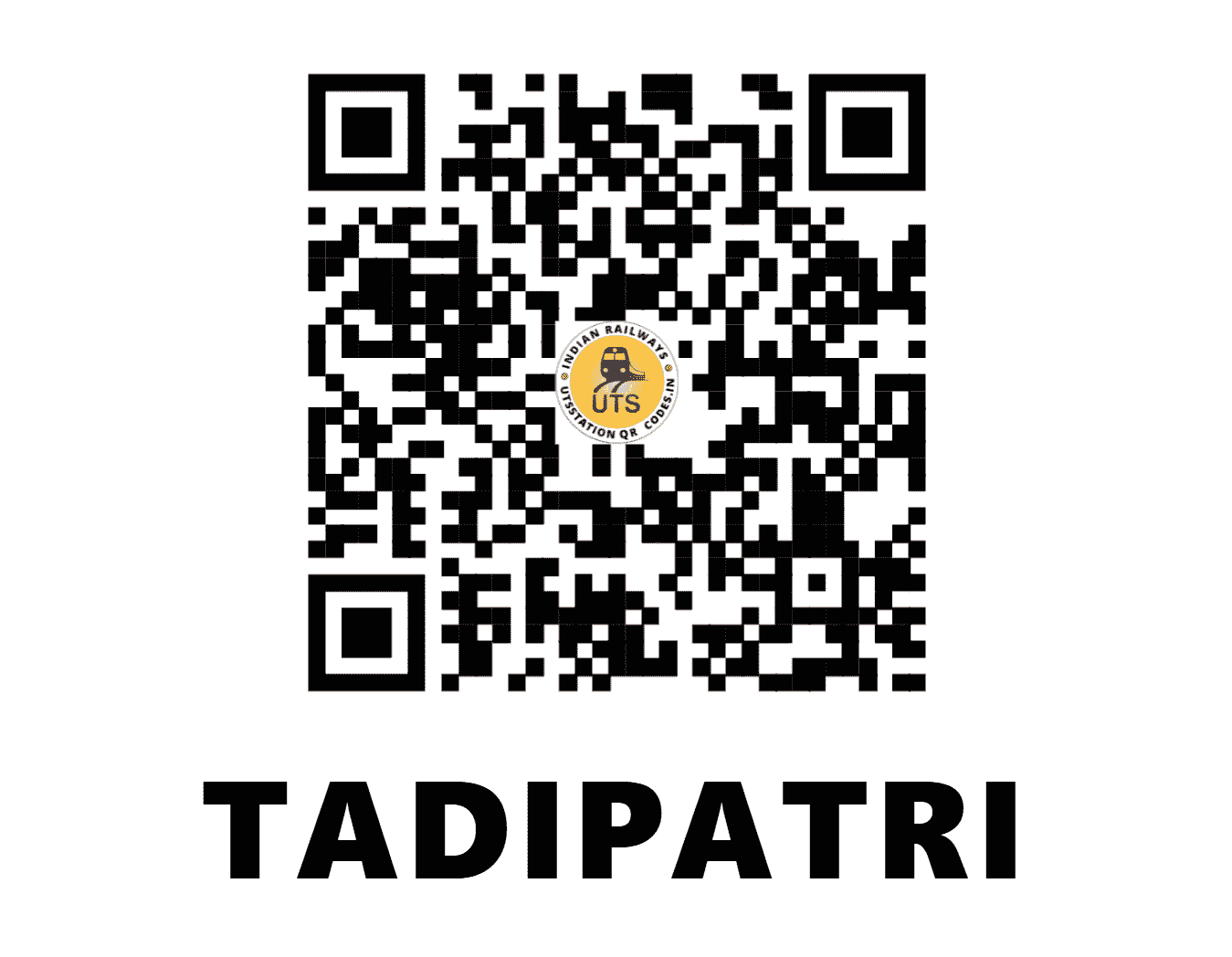 UTS QR Code for TADIPATRI - TU - SC (ANDHRA PRADESH)